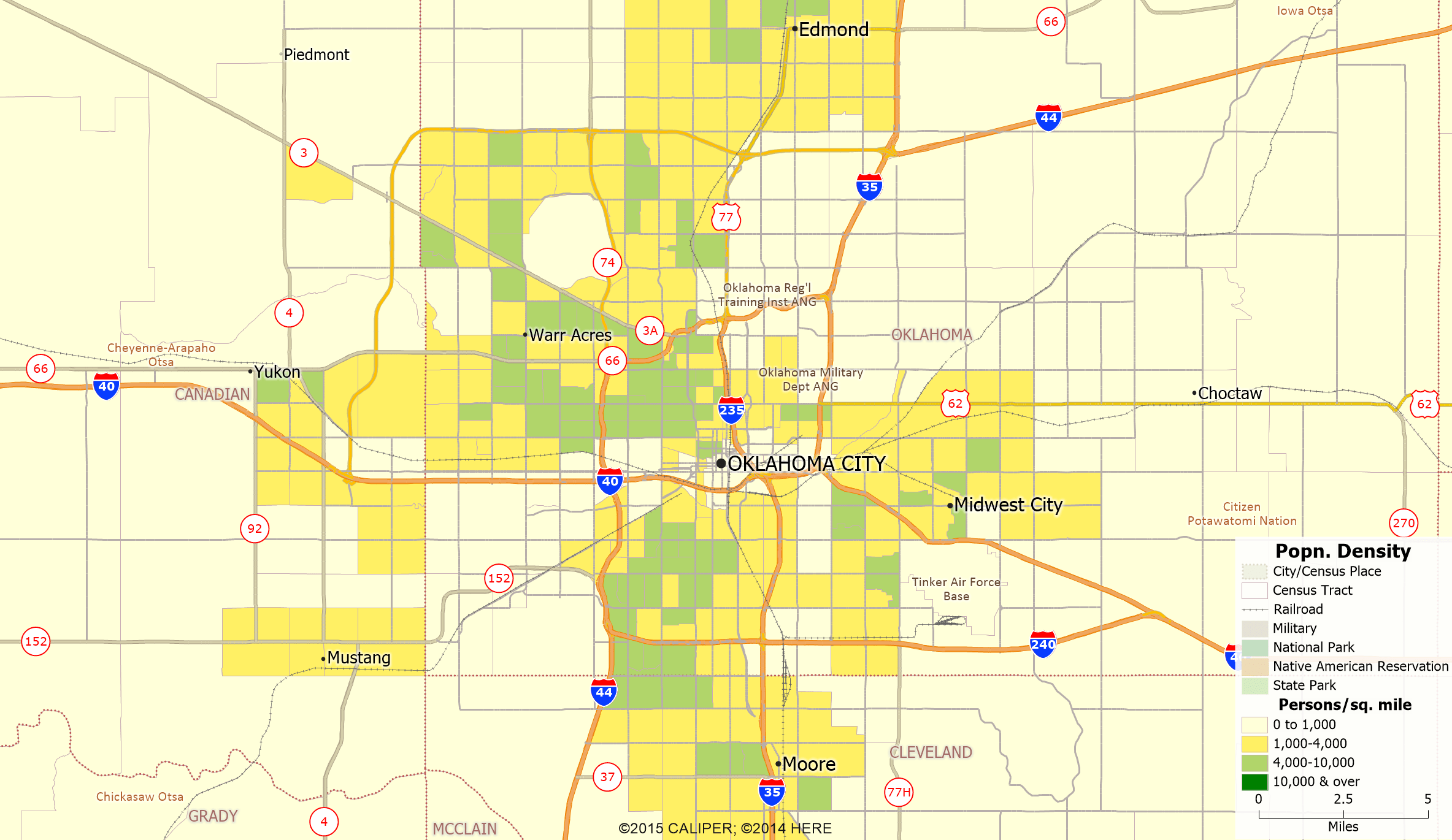 Urban Density maps for the New Automobility report