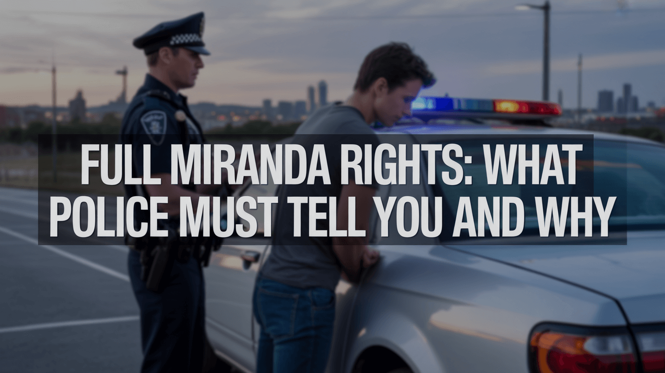 Full Miranda Rights What Police Must Tell You and Why Scheuerman Law LLC