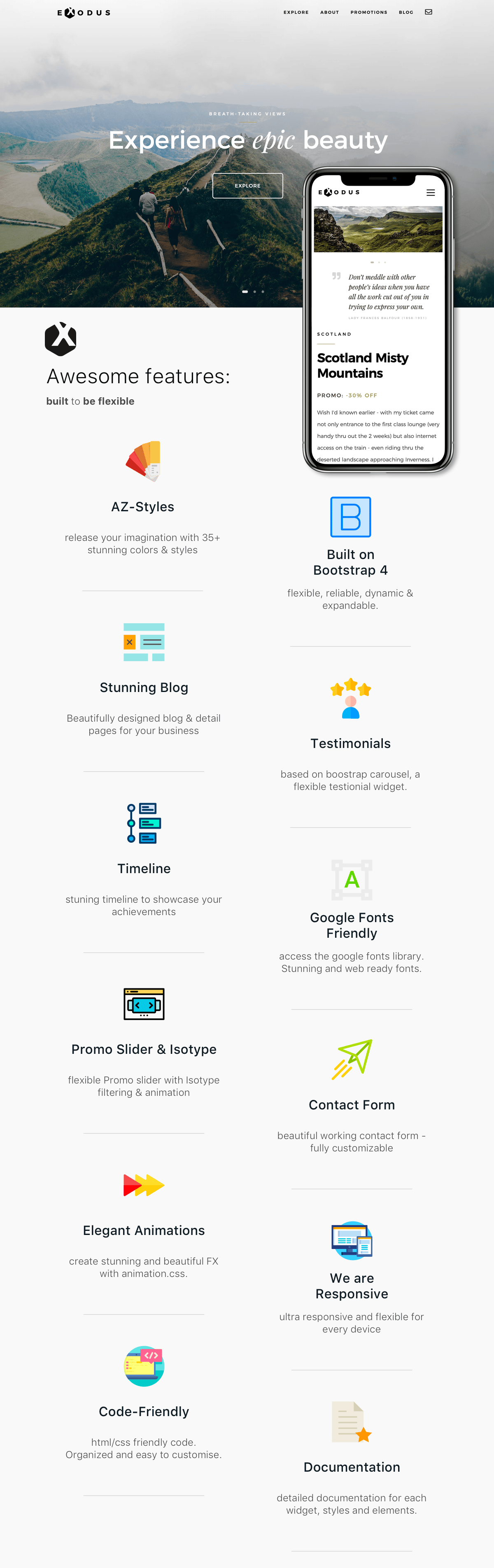 Nulled Exodus Travel Agency & Blog free download Themes Download