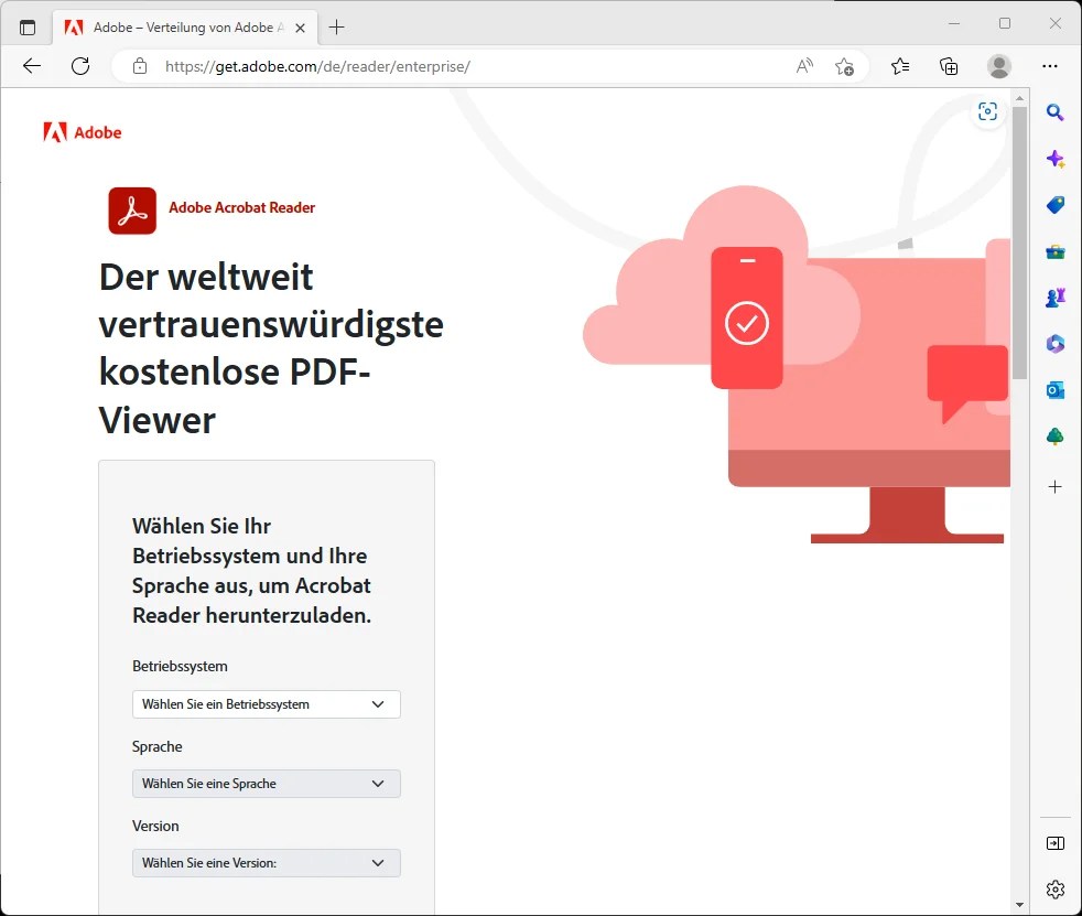 Adobe Acrobat Reader vollständiges Setup herunterladen (Offline
