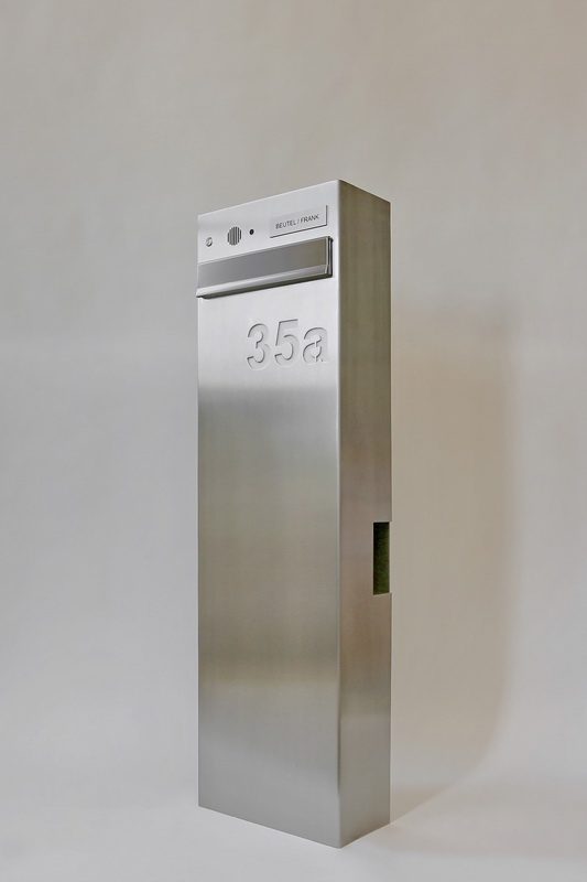 Edelstahl Briefkastensäule