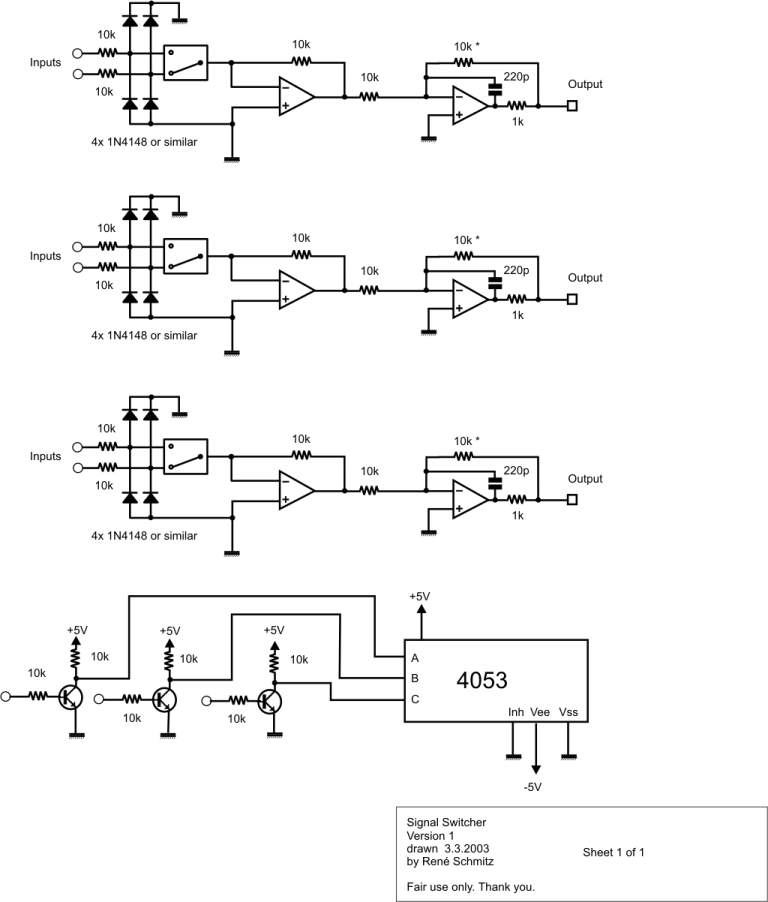 Synth Schematics --::-- Signal Switch