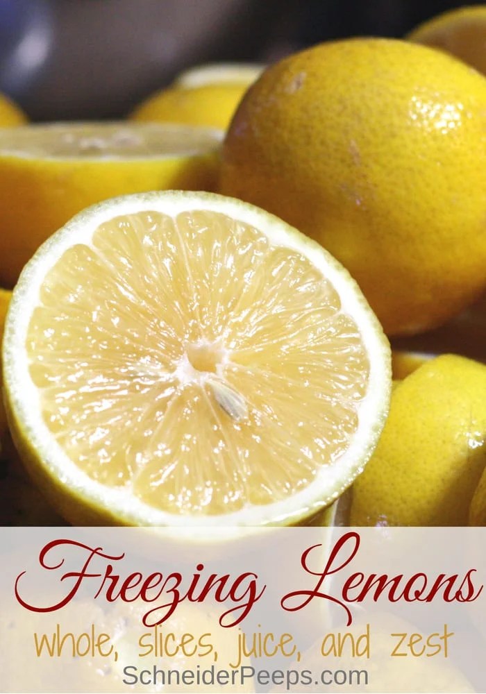 Freezing Lemons and Using Frozen Lemons whole, slices, juice, and