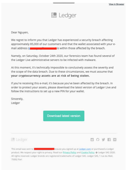Ledger and Shopify Class Action Over Allegations of a Data Breach Cover