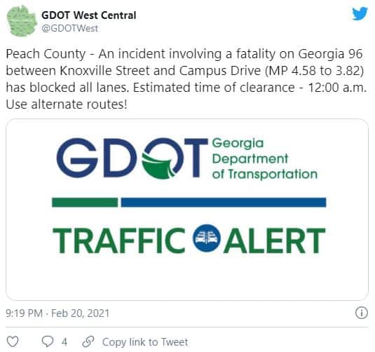 Fatal Single Car Accident in Peach County Kills 1 Scholle Law