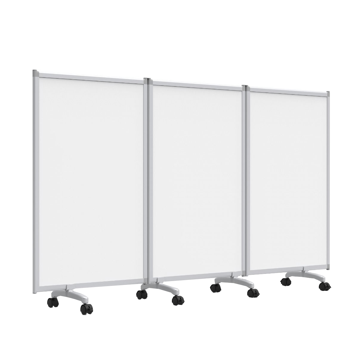 Portable Whiteboard Room Divider 3 Panels 4' 5 1/2"H