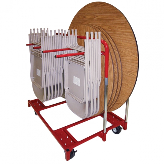 Folding Chair and Round Table Cart Schools In