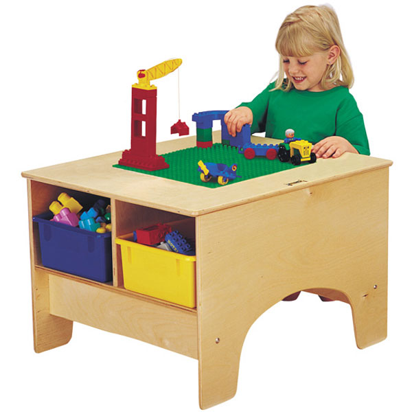 Jonti Craft Kydz Building Table JontiCraft 5745XJC KYDZ DUPLO&reg; Building Table with Four Tubs SCHOOLSin