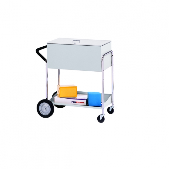 Metal Mail Cart with Locking Top Schools In