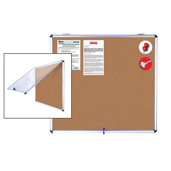 Outdoor Waterproof Enclosed Cork Bulletin Board 26 1/2"H x 30"W