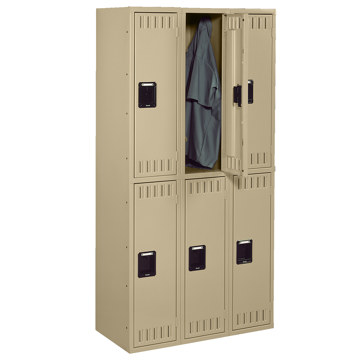 DoubleTier Steel Lockers without Legs ThreeWide 36"W x 12"D x 72