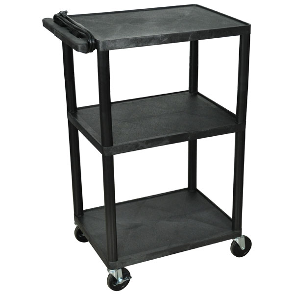 LP Series Plastic AV Cart with Electric 34"H Schools In