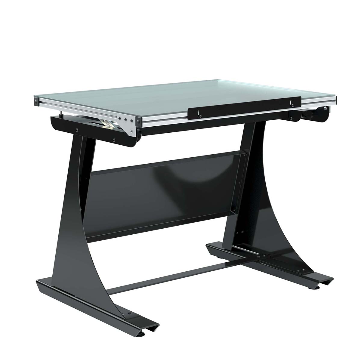 Sit to Stand Glass Top Drawing Table Schools In