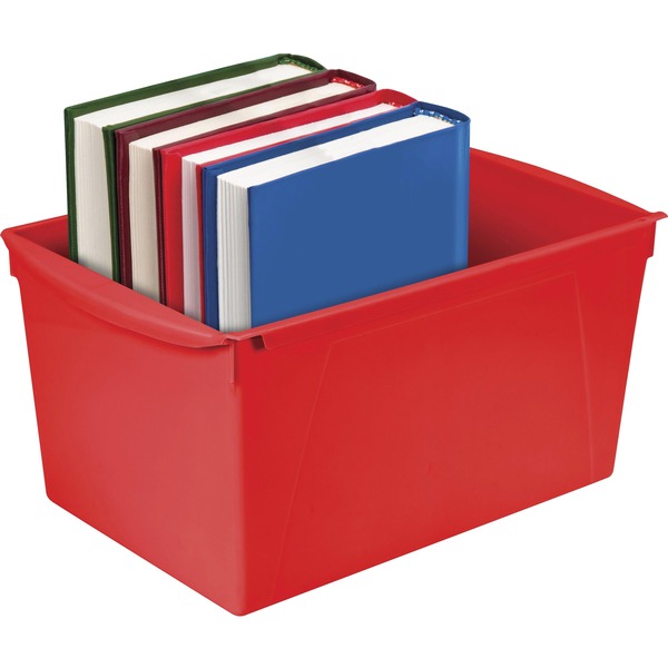6 pk. Storex Assorted Color XL Book Bins Schools In