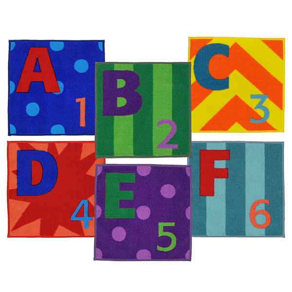 Joy Carpets Letters & Numbers Carpet Squares Set of 26 SCHOOLSin