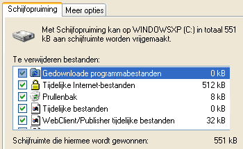 Schijfopruiming: Verwijderen Onnodige Files