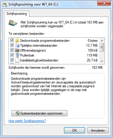 Schijfopruiming En Schijfdefragmentatie In Windows 7
