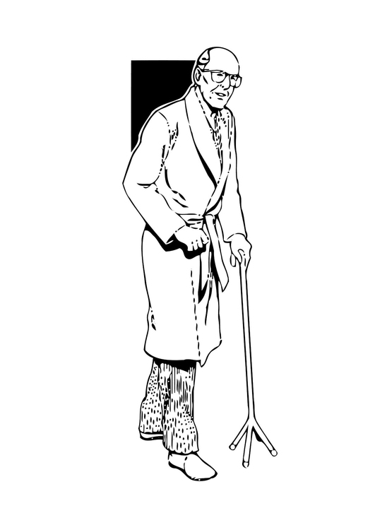 Alter Mann Malvorlage Coloring and Malvorlagan