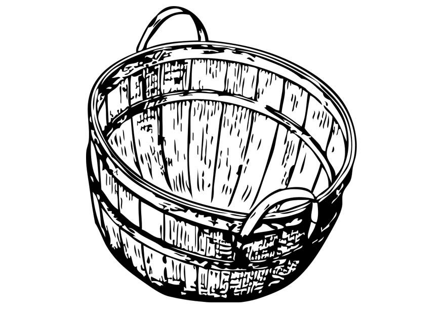 Malvorlage Korb Ausmalbild 17344.