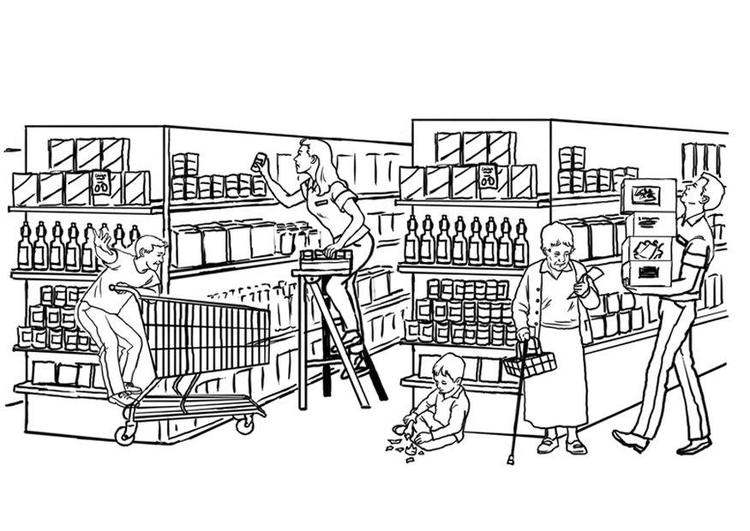 Malvorlage Supermarkt Kostenlose Ausmalbilder Zum Ausdrucken Bild 7878.
