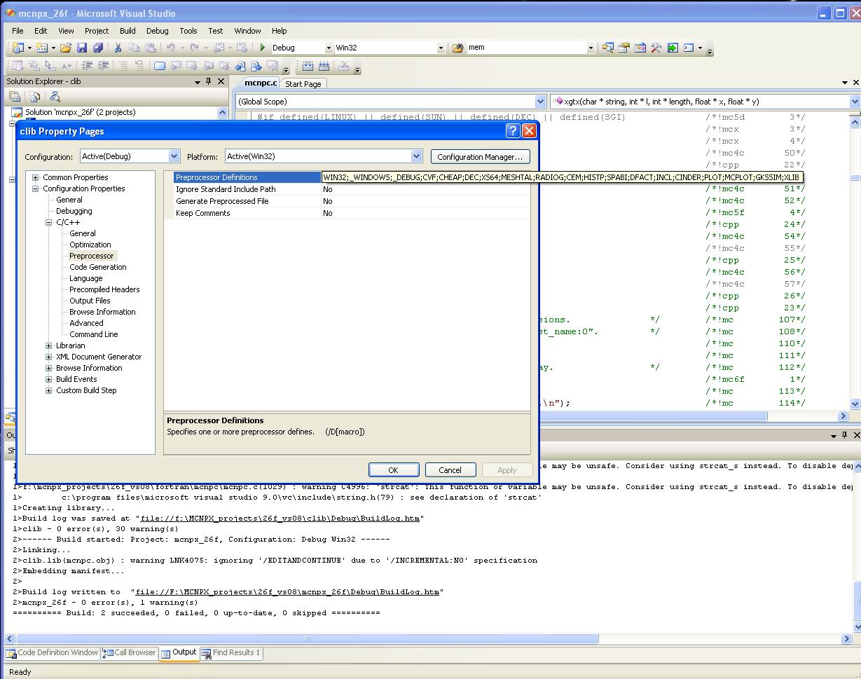 Creating a Fortran console application that calls a C program with an
