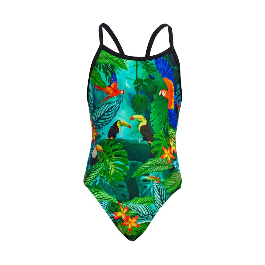 Funkita Mädchen Single Strap One Piece Lost Forest Hausmann
