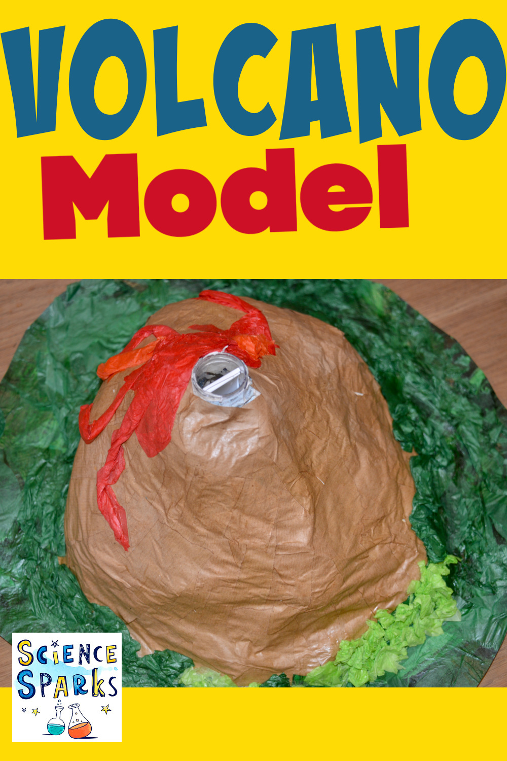 Paper Mache Volcano Step by Step