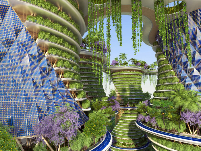 This Futuristic 'Vertical Village' Is Like a Jungle Stretching 36