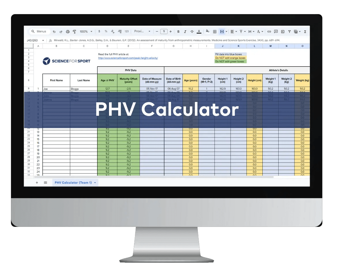 Peak Height Velocity (PHV)