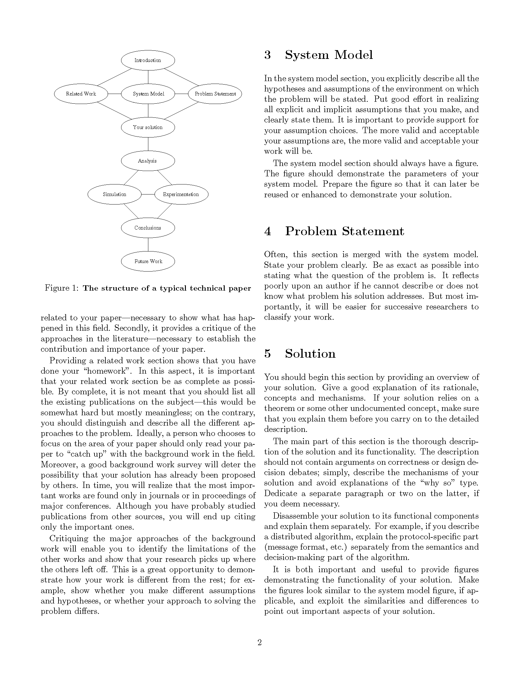 How to Write a Technical Paper Structure and Style of the Epitome of