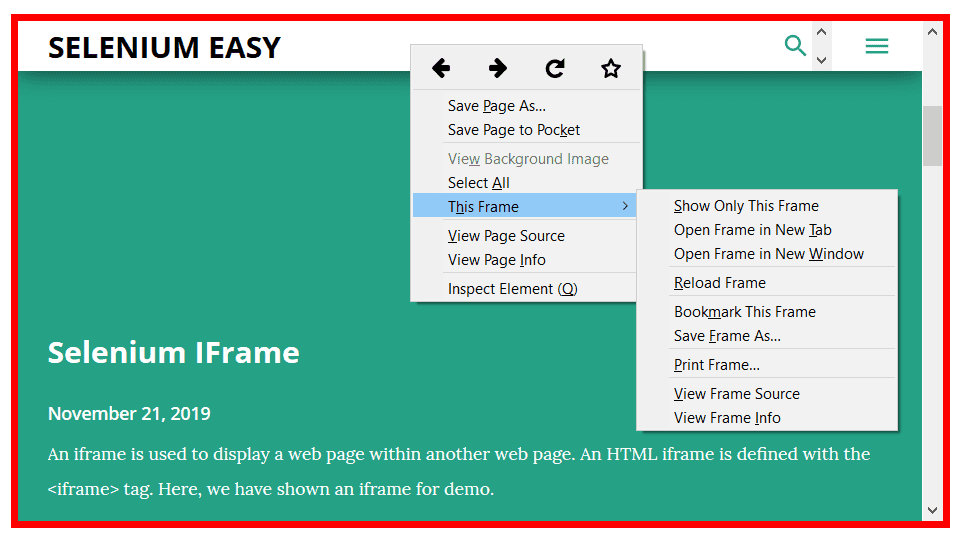 Handling Nested Iframes In Selenium