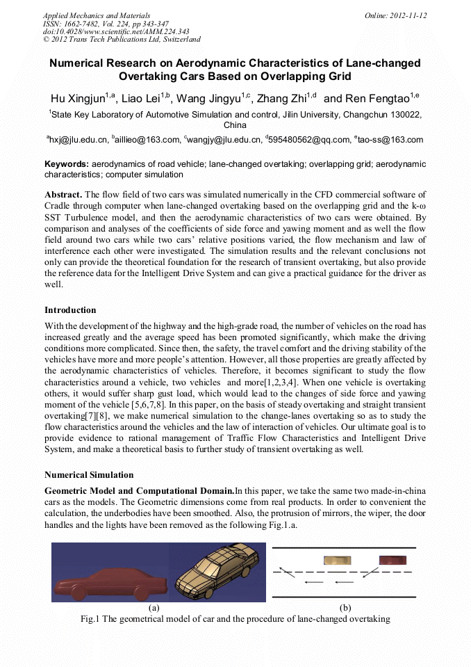 😀 Research paper on aerodynamics in car. Researching aerodynamics of a