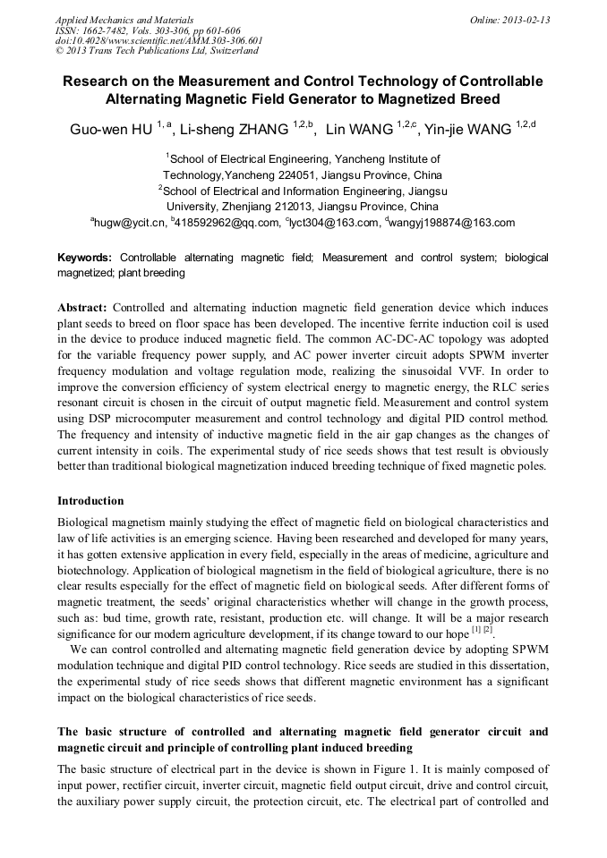 Research on the Measurement and Control Technology of Controllable