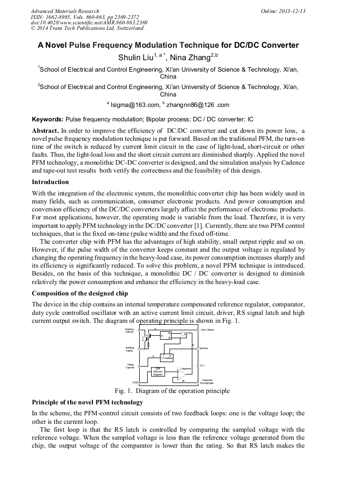 A Novel Pulse Frequency Modulation Technique for DC/DC Converter
