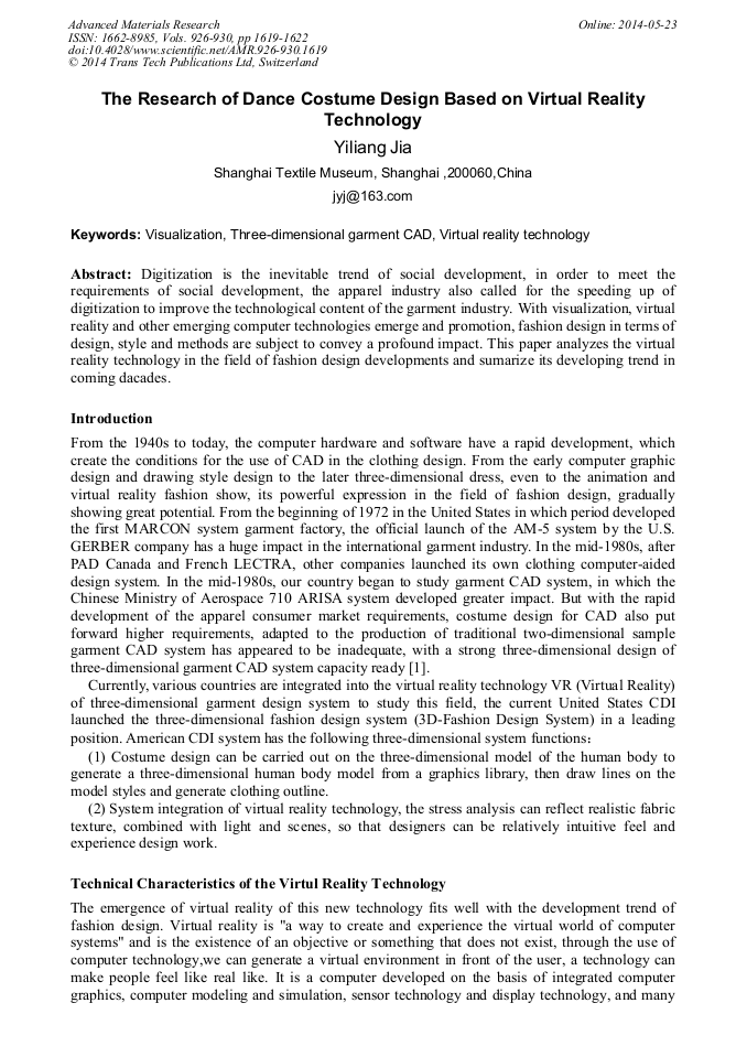 Research paper on dance