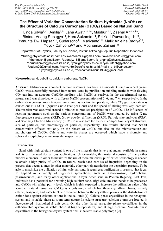 The Effect of Variation Concentration Sodium Hydroxide