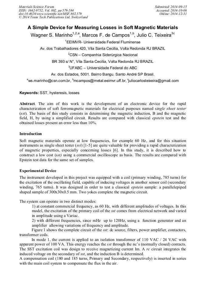 Journal Of And Materials Impact Factor 2015 Vários