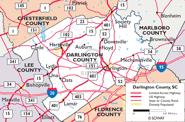 Darlington County Sc Gis Maps of Darlington County, South Carolina