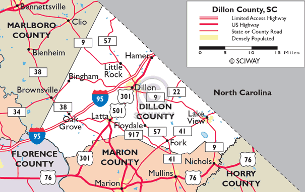 Dillon County Sc Gis Maps of Dillon County, South Carolina