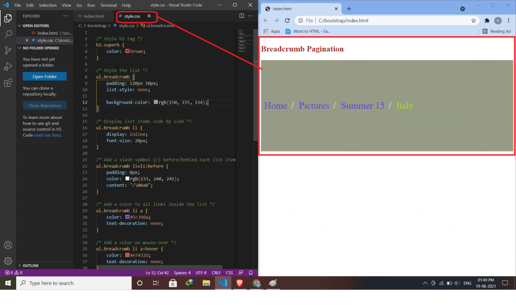 Bootstrap Component "Breadcrumb" scmGalaxy