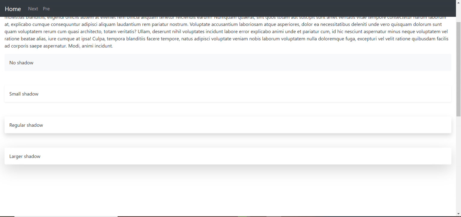Bootstrap Utilities "Shadows" scmGalaxy