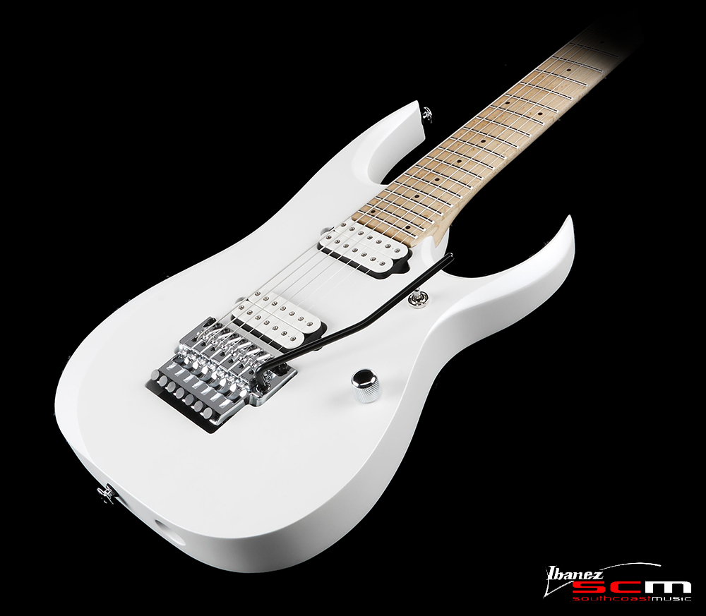 Ibanez Prestige RGD3127 7 string electric guitar Pearl White Flat with