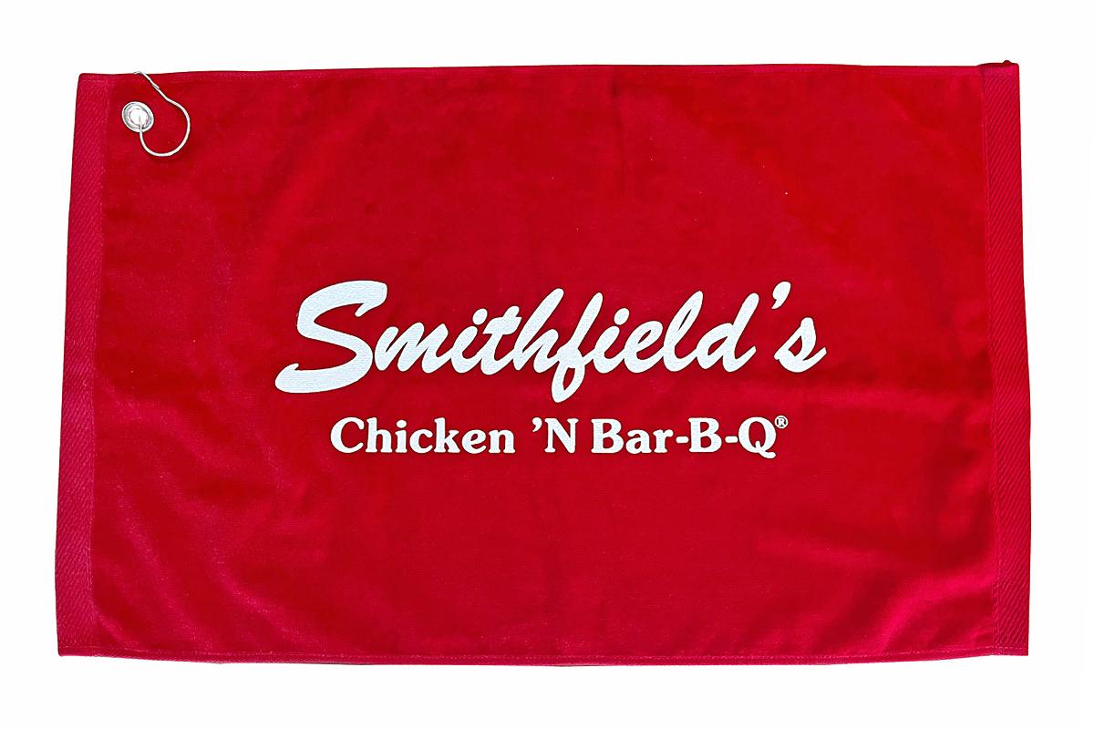 Premium MidWeight Velour Golf Towel 15 x 18 Smithfield's Chicken 'N