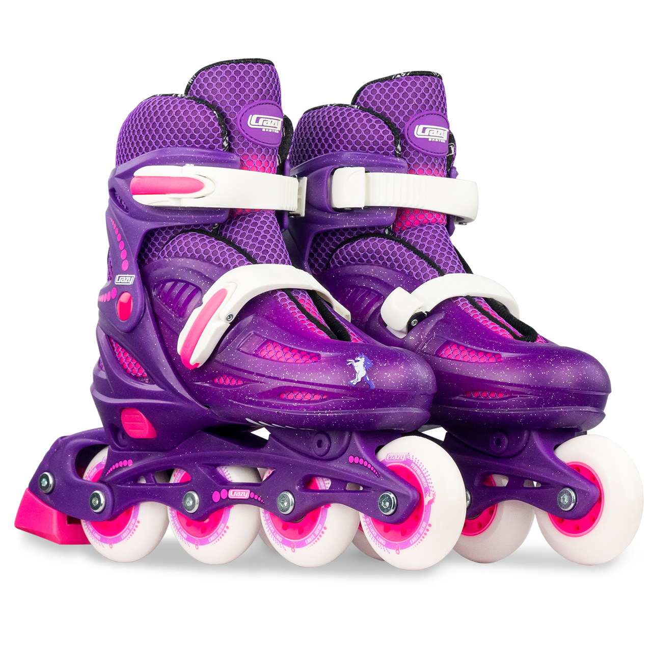 Crazy Skates 148 Adjustable Inline Skates Purple Glitter