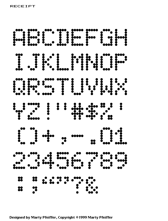 Receipt Font