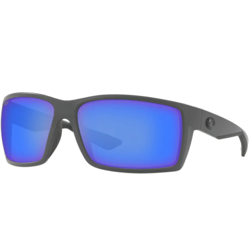 Costa Reefton Matte Gray Frame Sunglasses w/Blue Mirror 580P Lenses