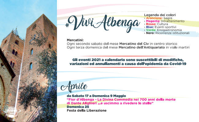 Calendario eventi 2021 Albenga