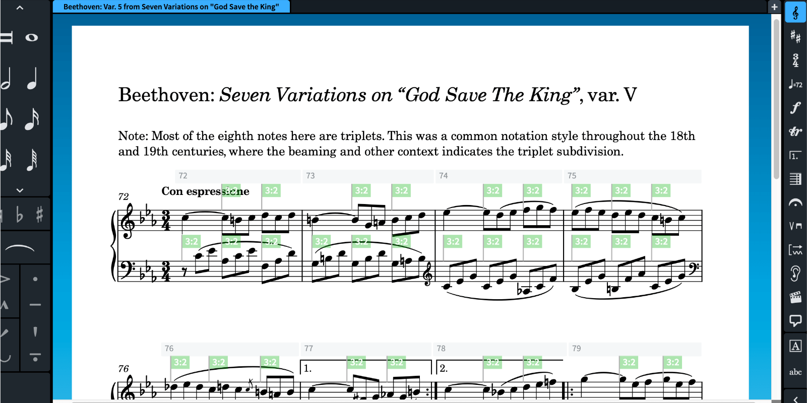 Preparing teaching materials in music notation software Scoring Notes