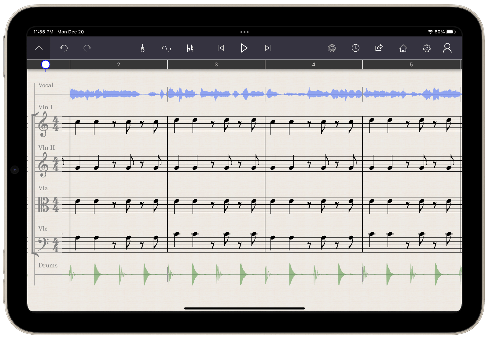 StaffPad brings live recordings into your scores with Audio Update