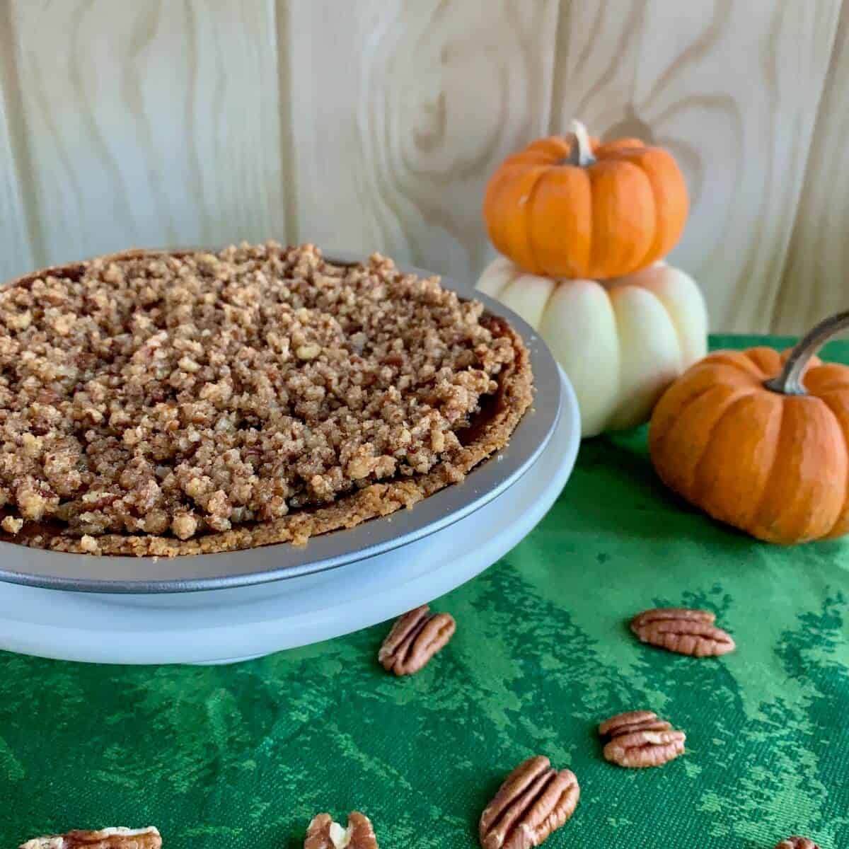 Praline Pumpkin Pie...Pumpkin Pie with Pecan topping Scotch & Scones